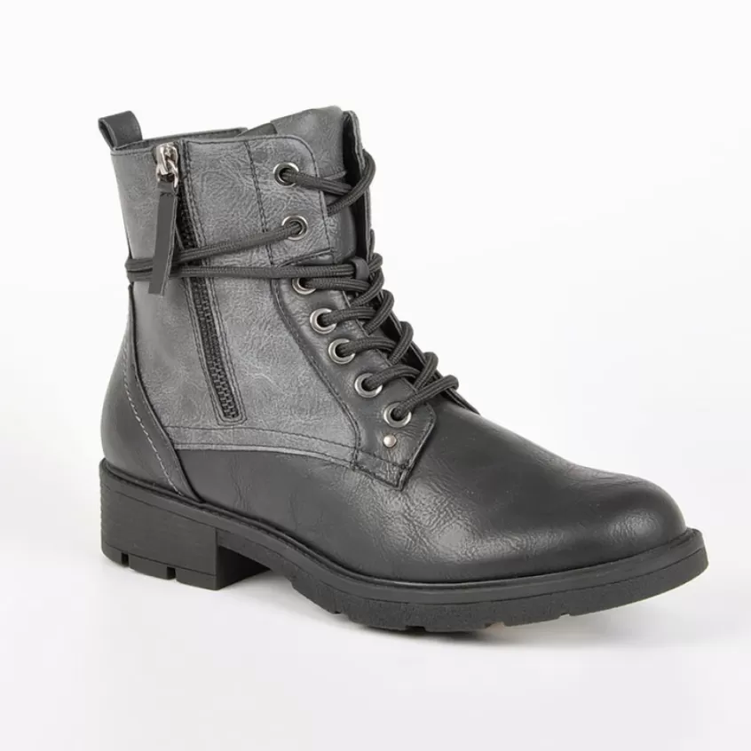 Boots, Bottines | VICE VERSA Bottines Plates Avec Zip Decoratif Noir