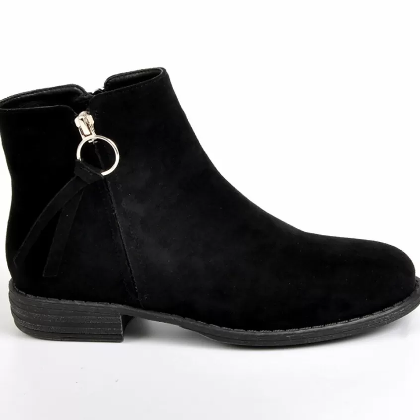 Boots, Bottines | VICE VERSA Bottines Plates Avec Zip Decoratif Noir
