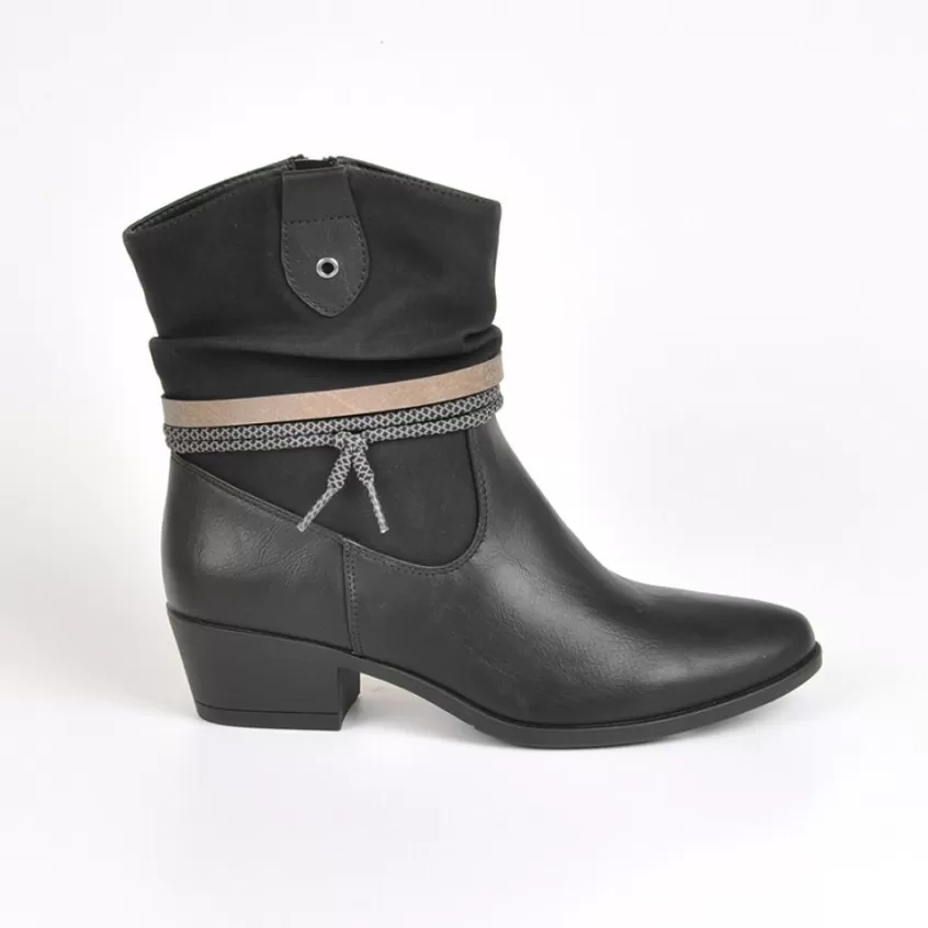Boots, Bottines | VICE VERSA Bottines Plates Bi-Matieres Noir