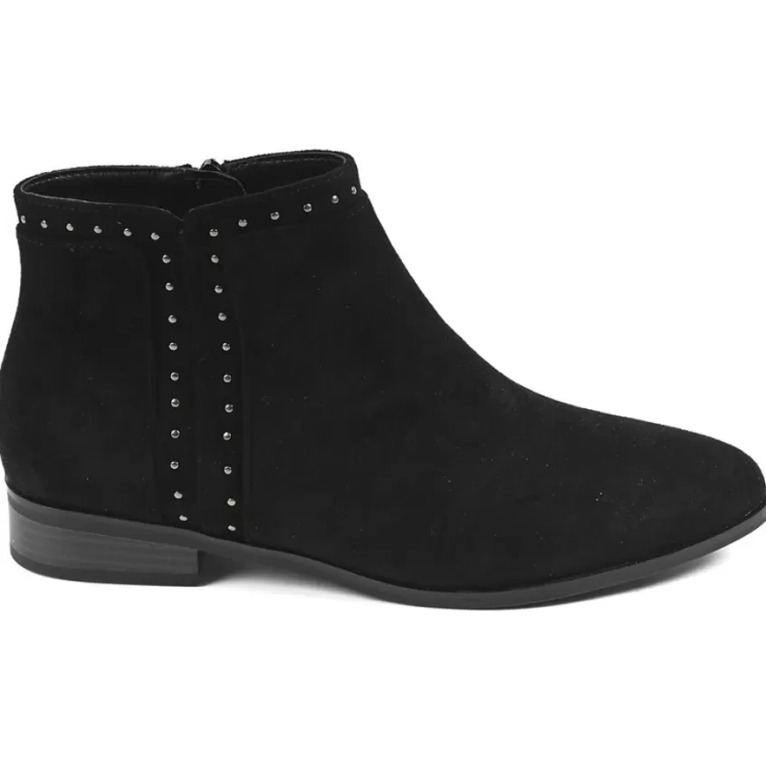 Boots, Bottines | VICE VERSA Bottines Plates Femme Avec Petits Clous Noir