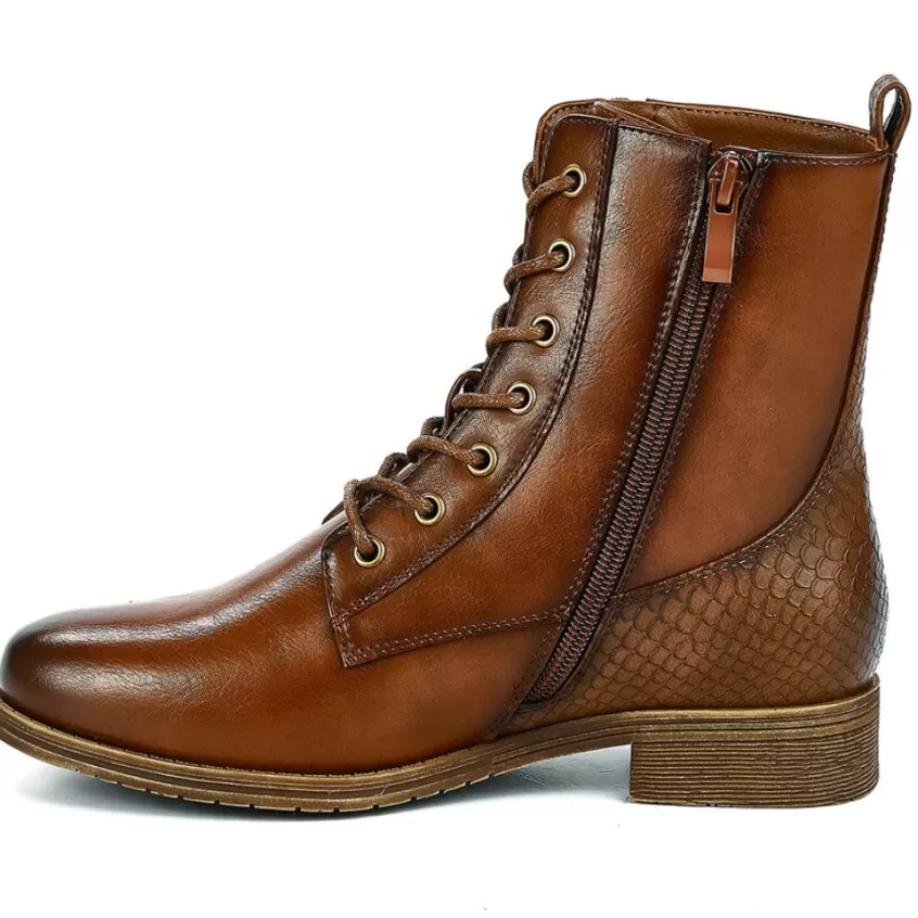 Boots, Bottines | VICE VERSA Bottines Plates Femme Marron A Lacets