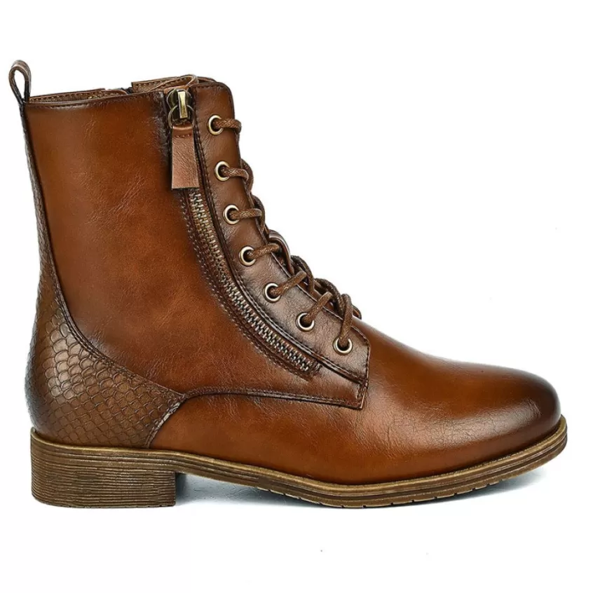 Boots, Bottines | VICE VERSA Bottines Plates Femme Marron A Lacets