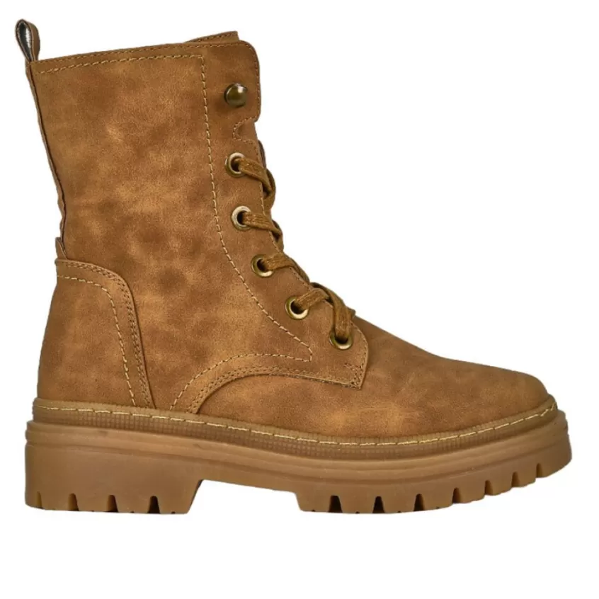 Boots, Bottines | OUTSHOES Bottines Plates Femme Marron A Semelle Crantee