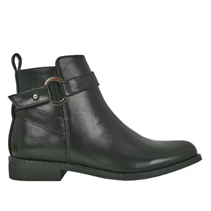 Boots, Bottines | VICE VERSA Bottines Plates Femme Noir A Boucle