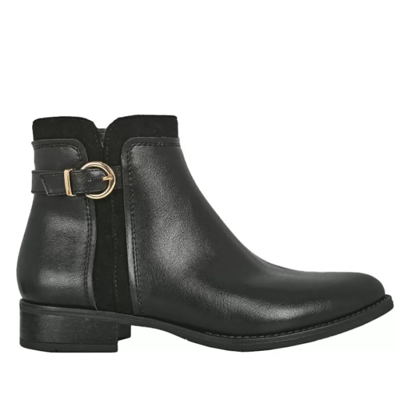 Boots, Bottines | VICE VERSA Bottines Plates Femme Noir A Boucle