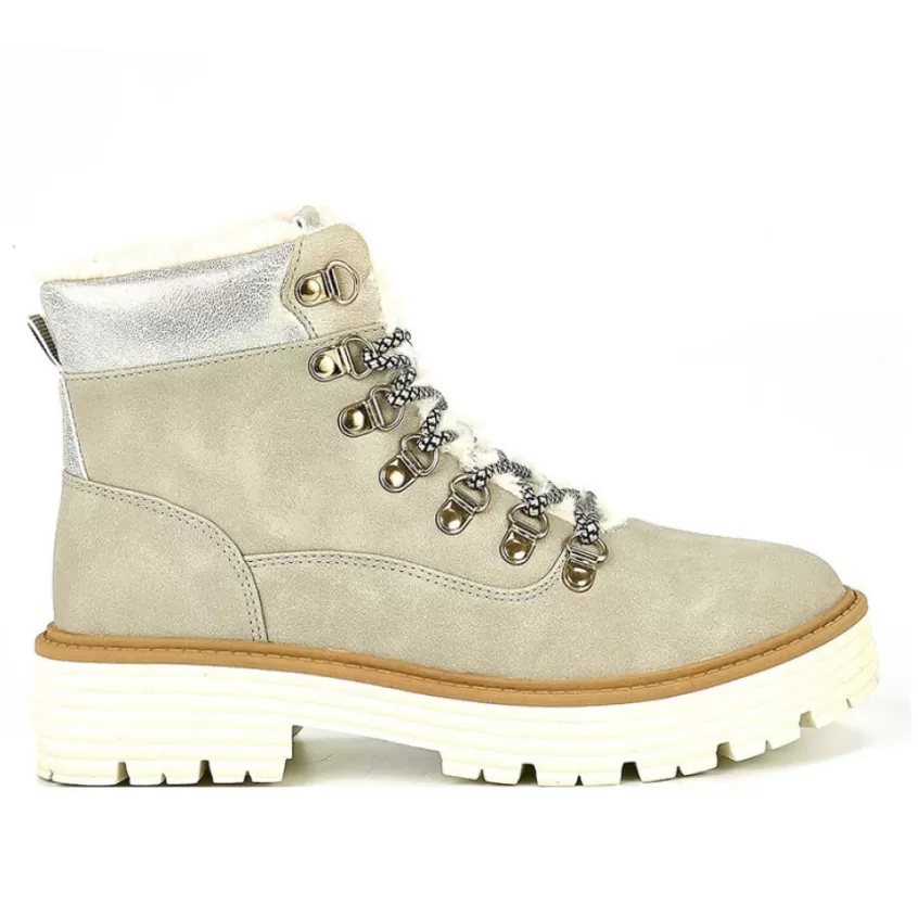 Boots, Bottines | OUTSHOES Bottines Plates Femme Beige