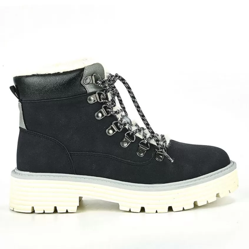 Boots, Bottines | OUTSHOES Bottines Plates Femme Noir