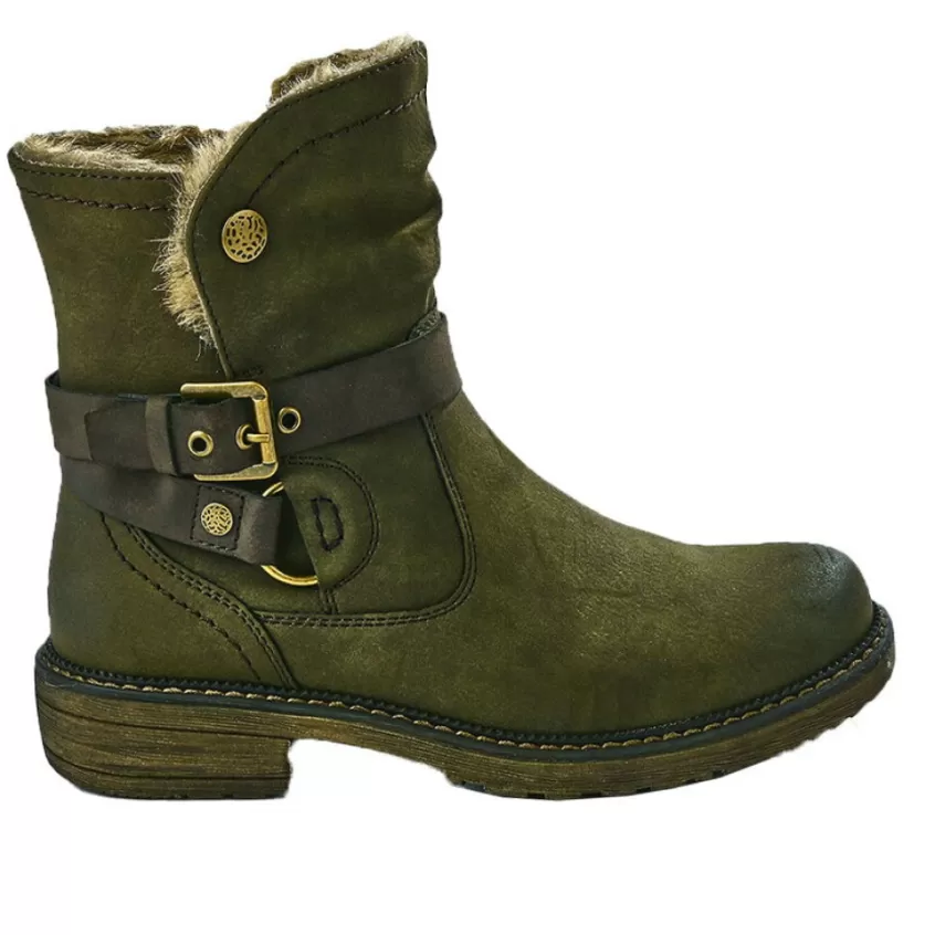 Chaussures Confort | RELIFE Bottines Plates Femme Kaki