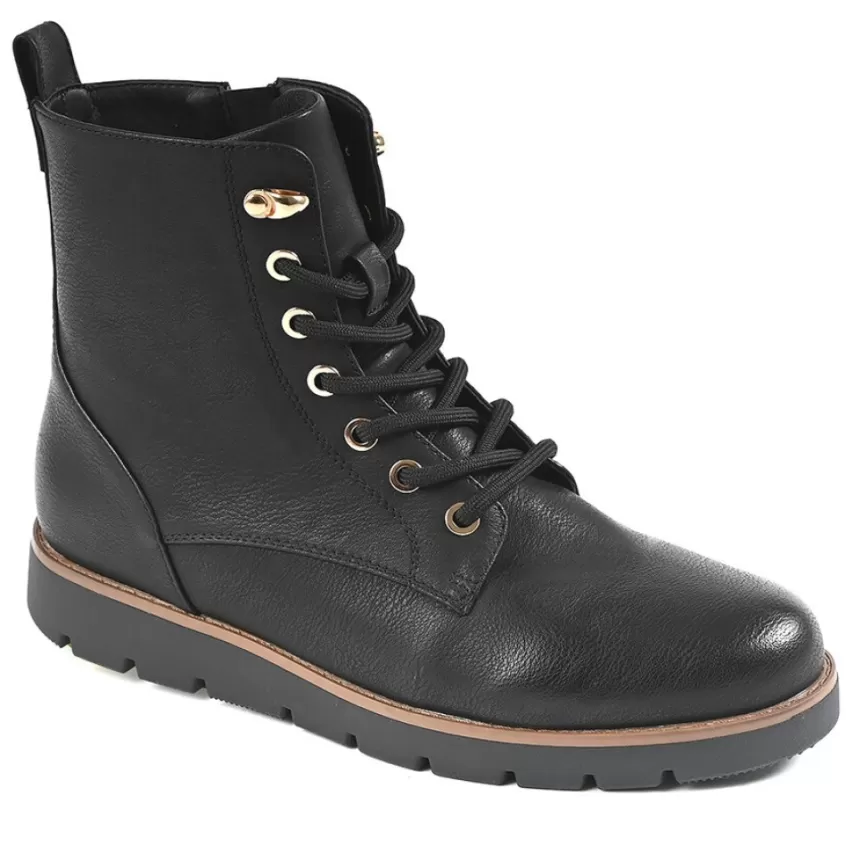 Chaussures Confort | SCALINA Bottines Plates Femme Noir
