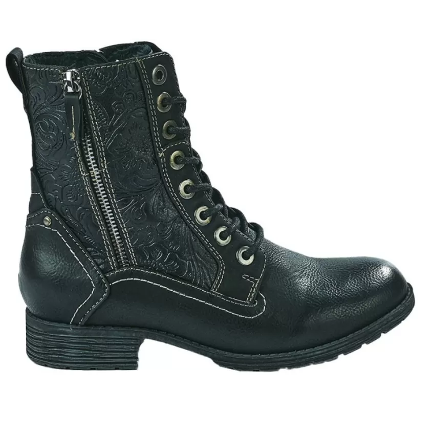 Chaussures Confort | SCALINA Bottines Plates Femme Noir