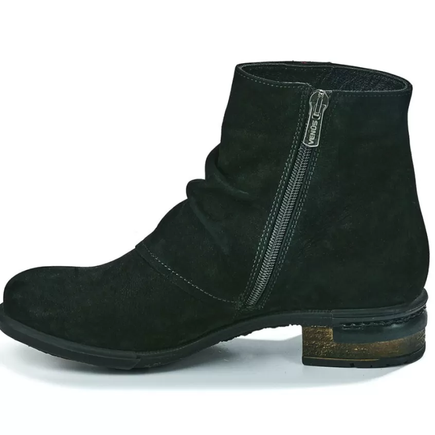 Chaussures Confort | VENUS Bottines Plates Femme Noir