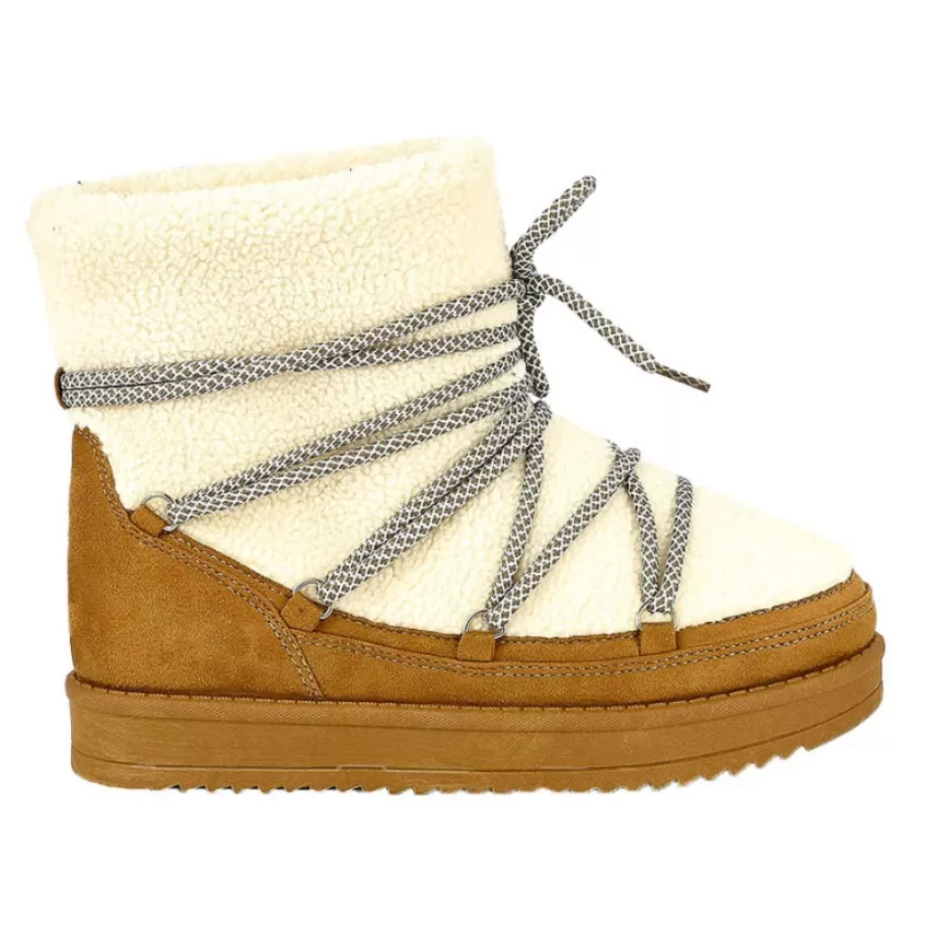 Boots, Bottines | VICE VERSA Bottines Plates Fourrees Femme Camel