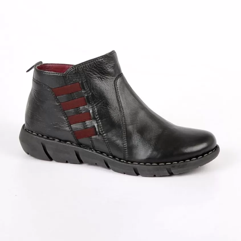 Chaussures Confort | LADY CONFORT Bottines Plates Noir