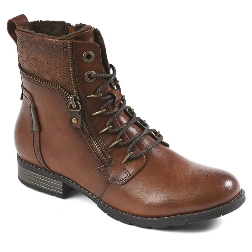 Chaussures Confort | SCALINA Bottines Plates Marron