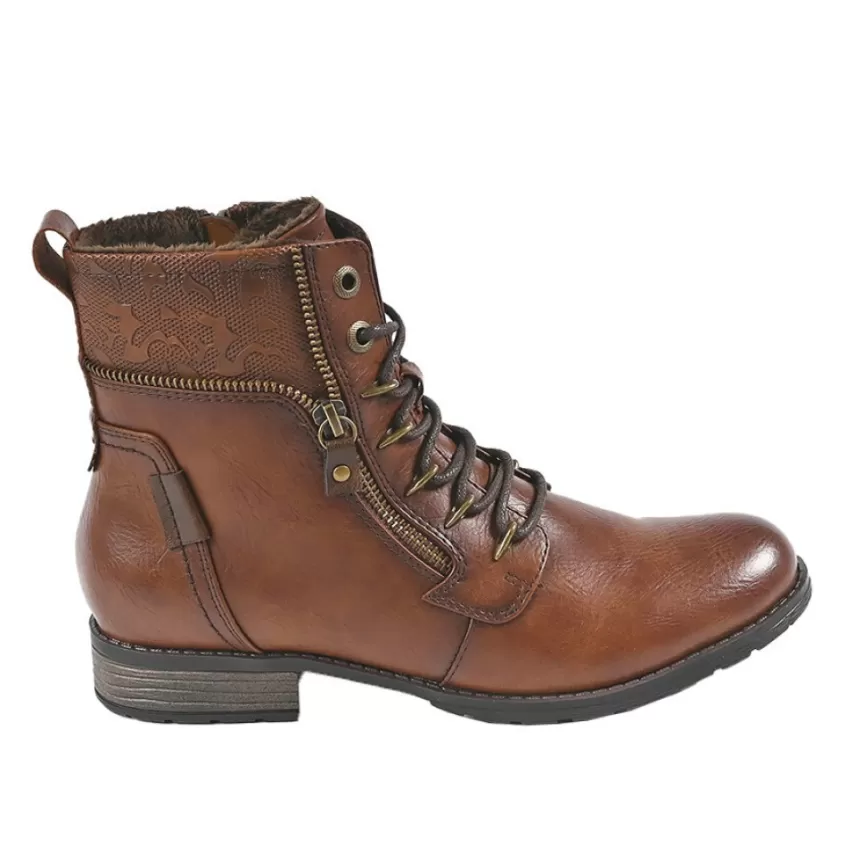 Chaussures Confort | SCALINA Bottines Plates Marron