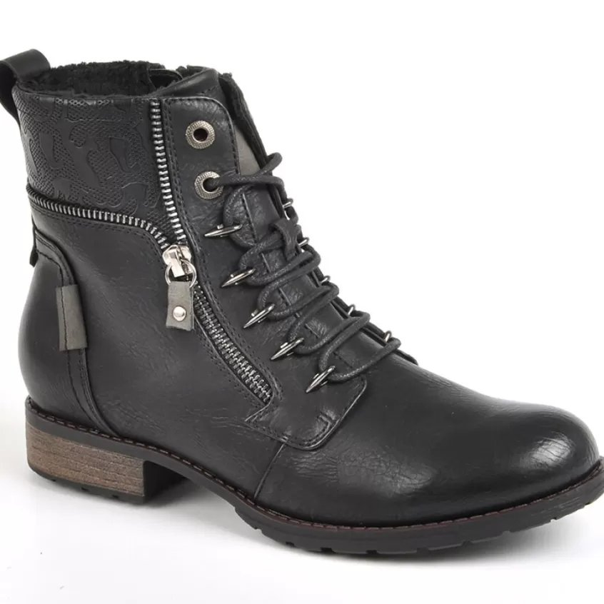 Chaussures Confort | SCALINA Bottines Plates Noir