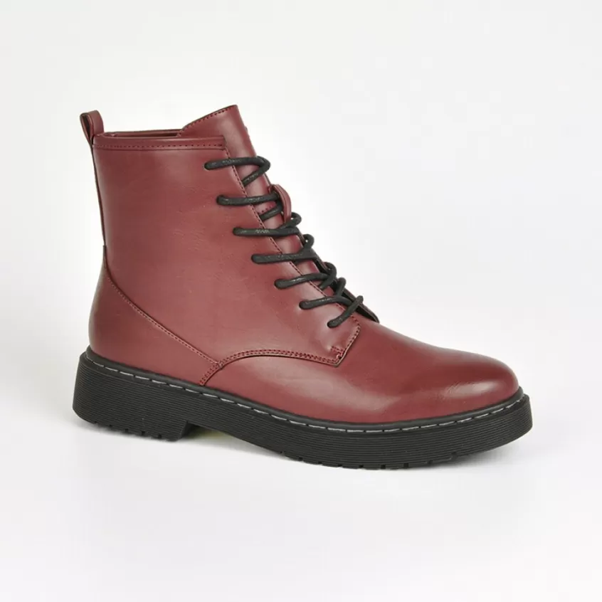 Boots, Bottines | VICE VERSA Bottines Plates Bordeaux