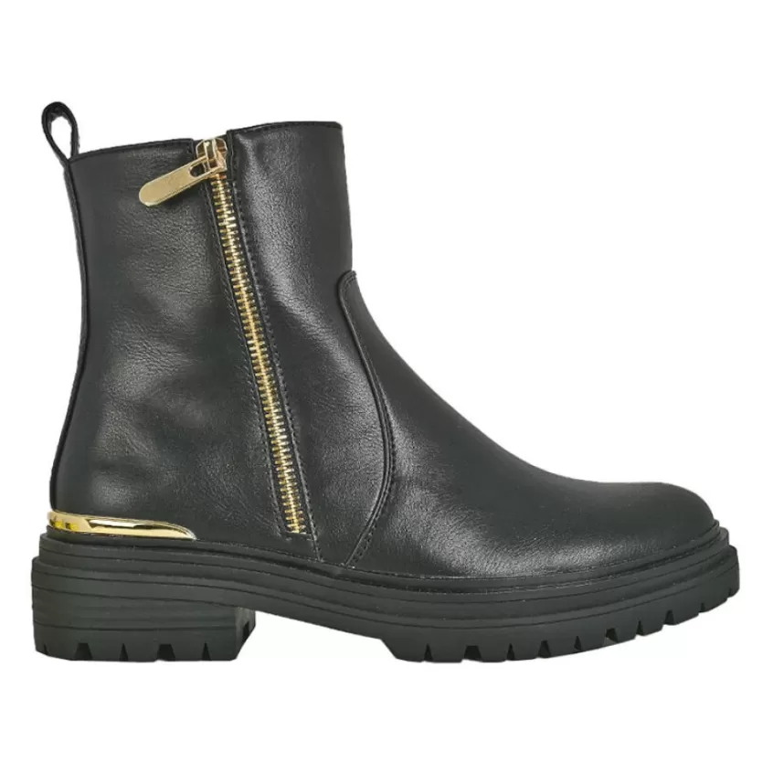 Boots, Bottines | VICE VERSA Bottines Rock Femme Noir Fermeture Doree
