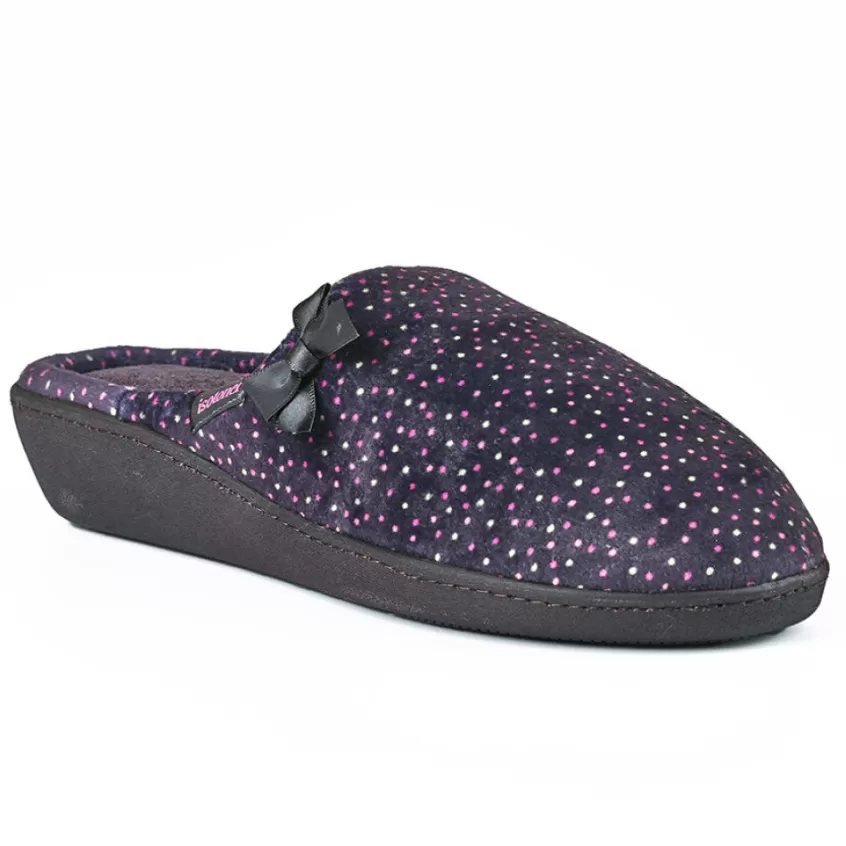 Chaussons | ISOTONER Chaussons Femme Avec Noeuds Gris