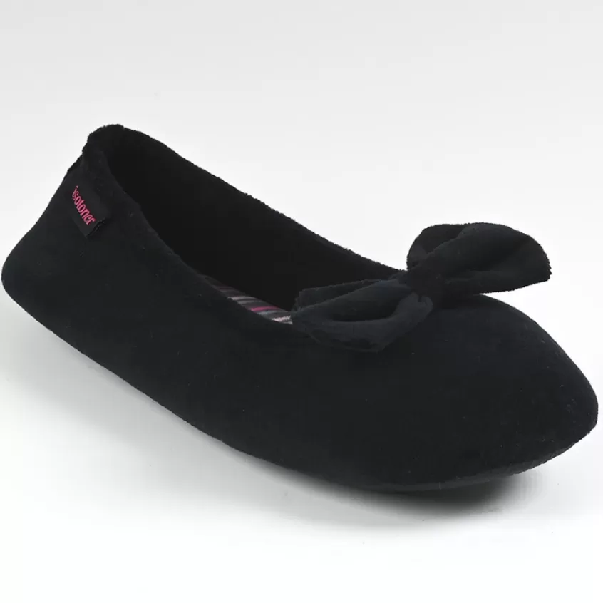 Chaussons | ISOTONER Chaussons Femme Avec Noeuds Noir