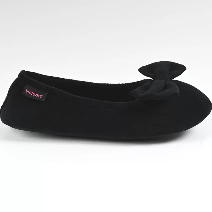 Chaussons | ISOTONER Chaussons Femme Avec Noeuds Noir