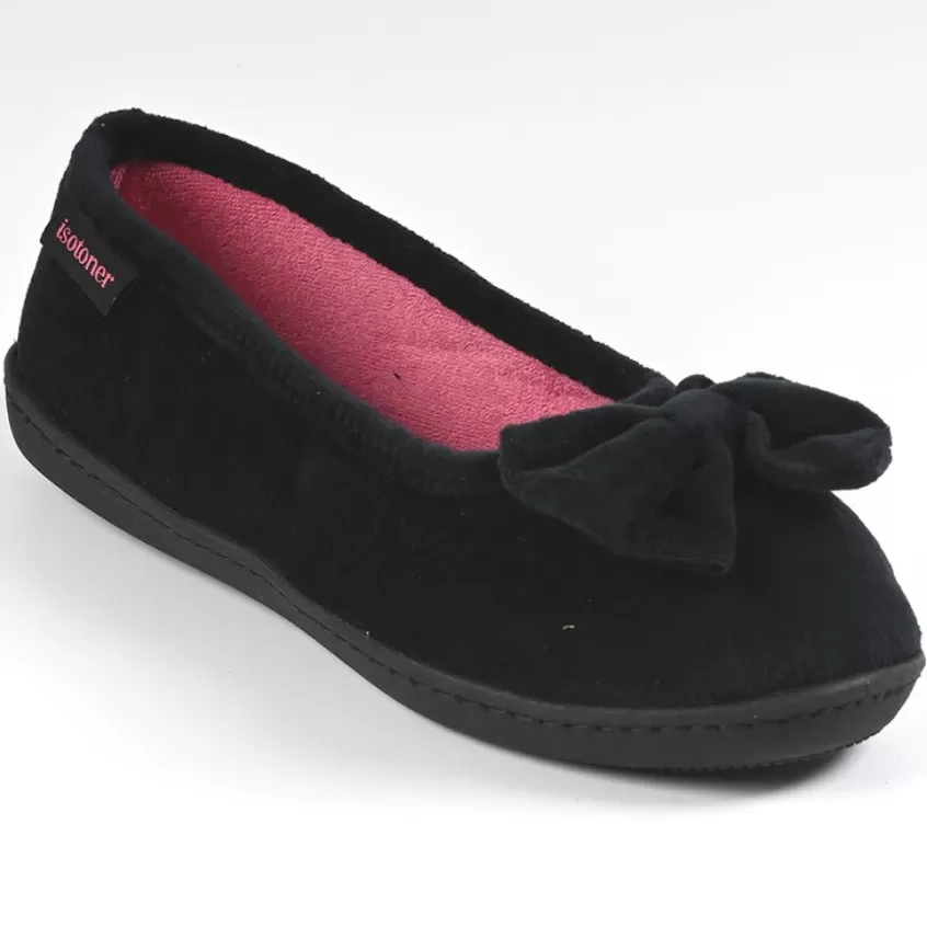 Chaussons | ISOTONER Chaussons Femme Avec Noeuds Noir