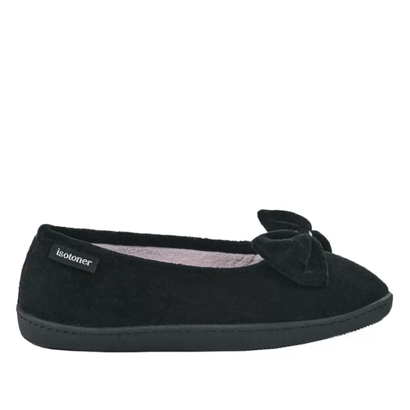 Chaussons | ISOTONER Chaussons Femme Avec Noeuds Noir