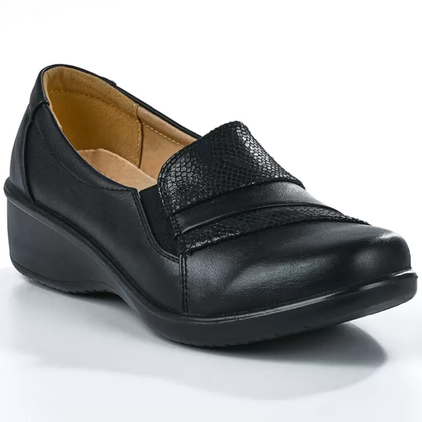 Chaussures Confort | LADY CONFORT Chaussures Confort Avec Elastiques Noir