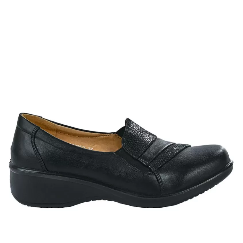 Chaussures Confort | LADY CONFORT Chaussures Confort Avec Elastiques Noir