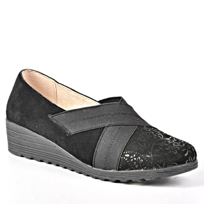 Chaussures Confort | LADY CONFORT Chaussures Confort Avec Elastiques Noir