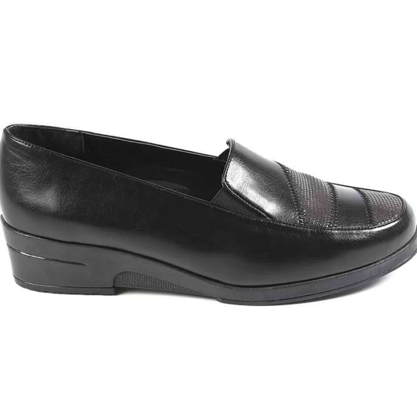 Chaussures Confort | LADY CONFORT Chaussures Confort Femme Avec Elastiques Noir