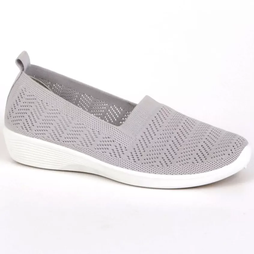 Chaussures Confort | LADY CONFORT Chaussures Confort Femme Gris Semelles Souples