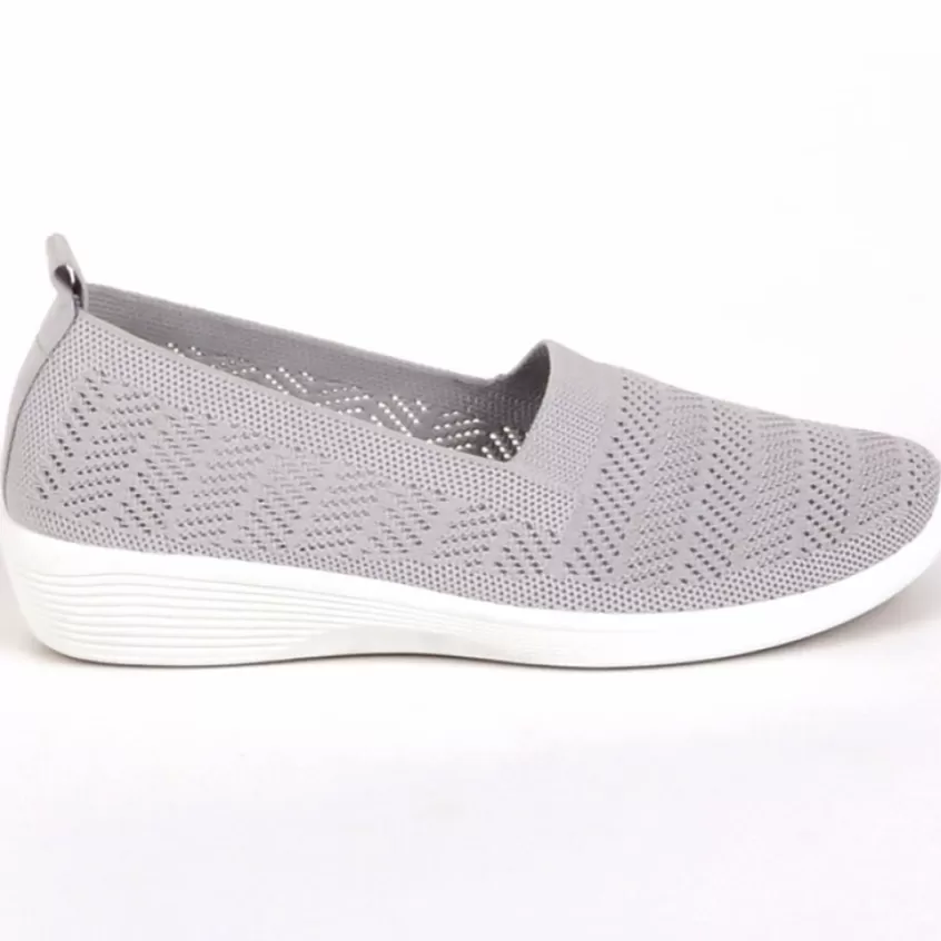Chaussures Confort | LADY CONFORT Chaussures Confort Femme Gris Semelles Souples