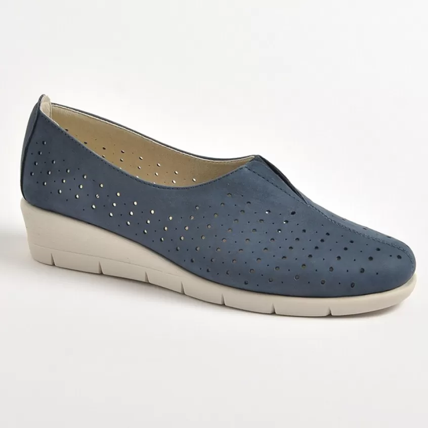 Chaussures Confort | LADY CONFORT Chaussures Confort Semelles Souples Bleu Marine