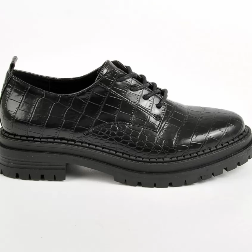 Derbies | VICE VERSA Derbies Avec Effet Croco Noir