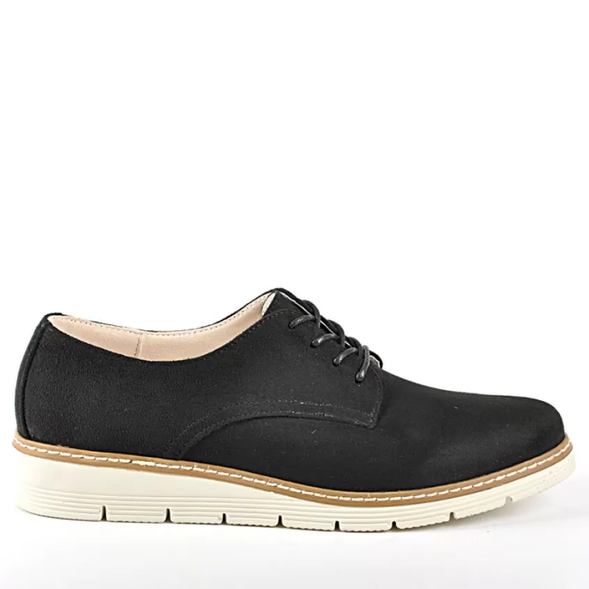 Derbies | VICE VERSA Derbies Femme Aspect Velours Ana Luna Noir