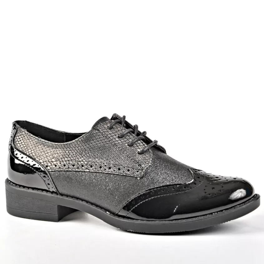Derbies | ANA LUNA Derbies Femme Bi-Matieres Noir