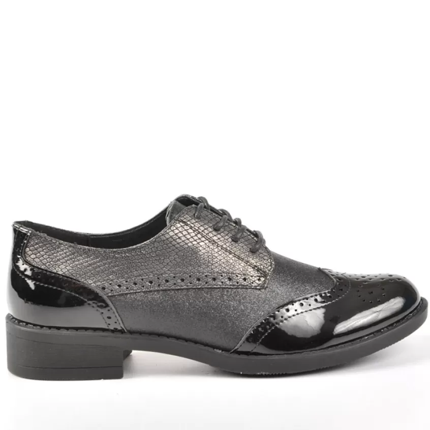Derbies | ANA LUNA Derbies Femme Bi-Matieres Noir