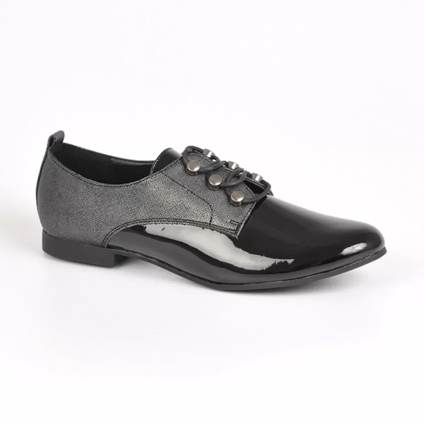 Derbies | VICE VERSA Derbies Femme Bi-Matieres Vernis Noir