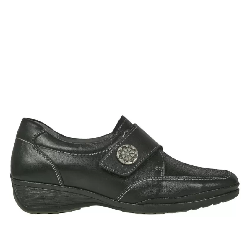 Chaussures Confort | LADY CONFORT Derbies Femme Confort Avec Boutons Fantaisies Noir