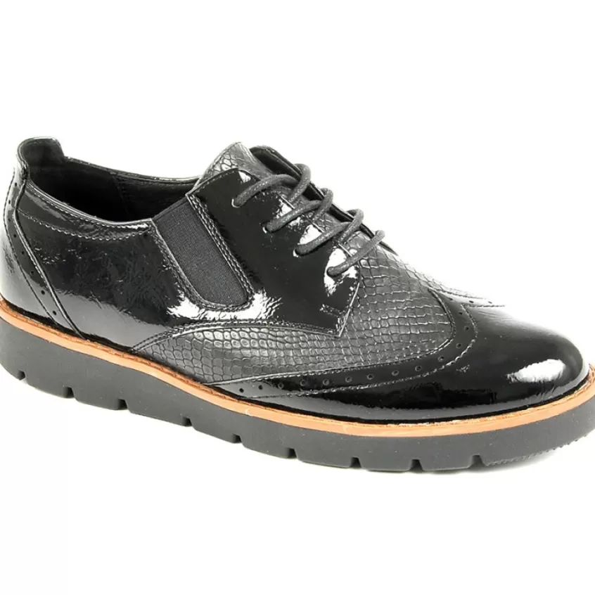 Chaussures Confort | SCALINA Derbies Femme Vernis Noir