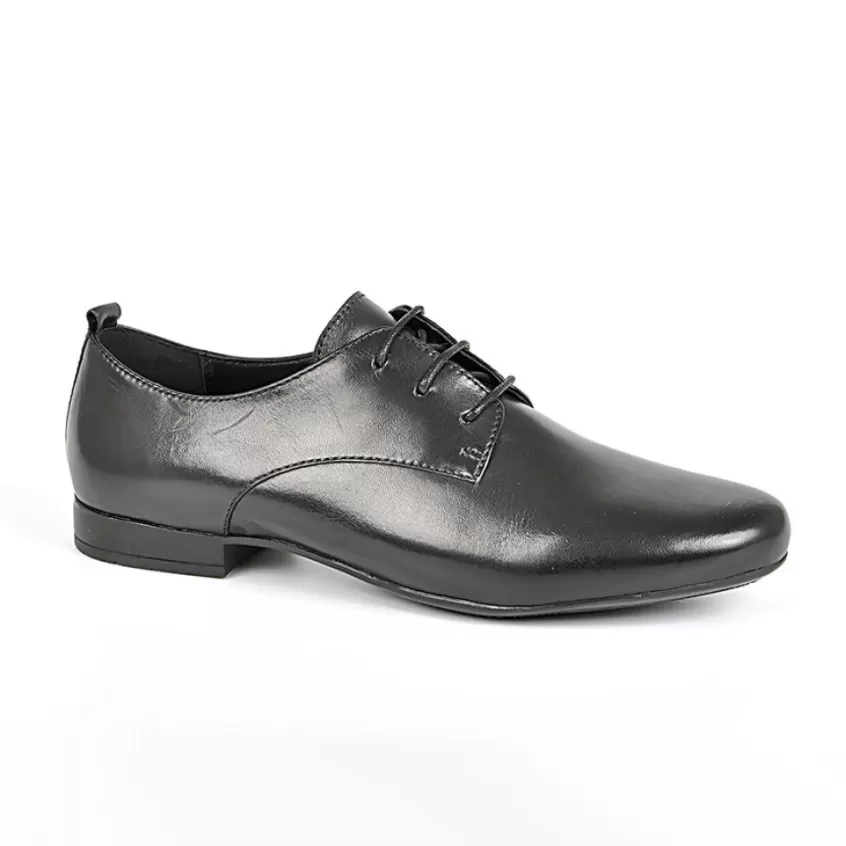 Derbies | TIPO ALTO Derbies Femme Semelles Souples Noir En Cuir