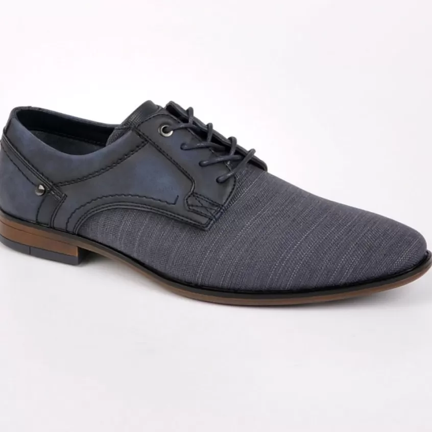 Derbies, Chaussures De Ville | FORTUNATO Derbies Homme Bi-Matieres Bleu En Cuir