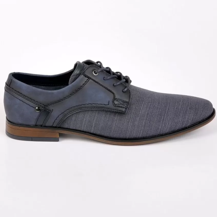 Derbies, Chaussures De Ville | FORTUNATO Derbies Homme Bi-Matieres Bleu En Cuir