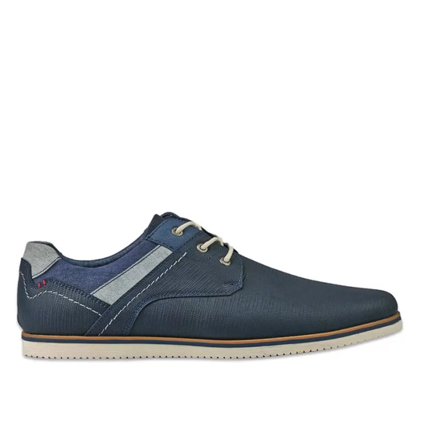 Derbies, Chaussures De Ville | STREET LIFE Derbies Homme Bleu Marine Effet Reptile