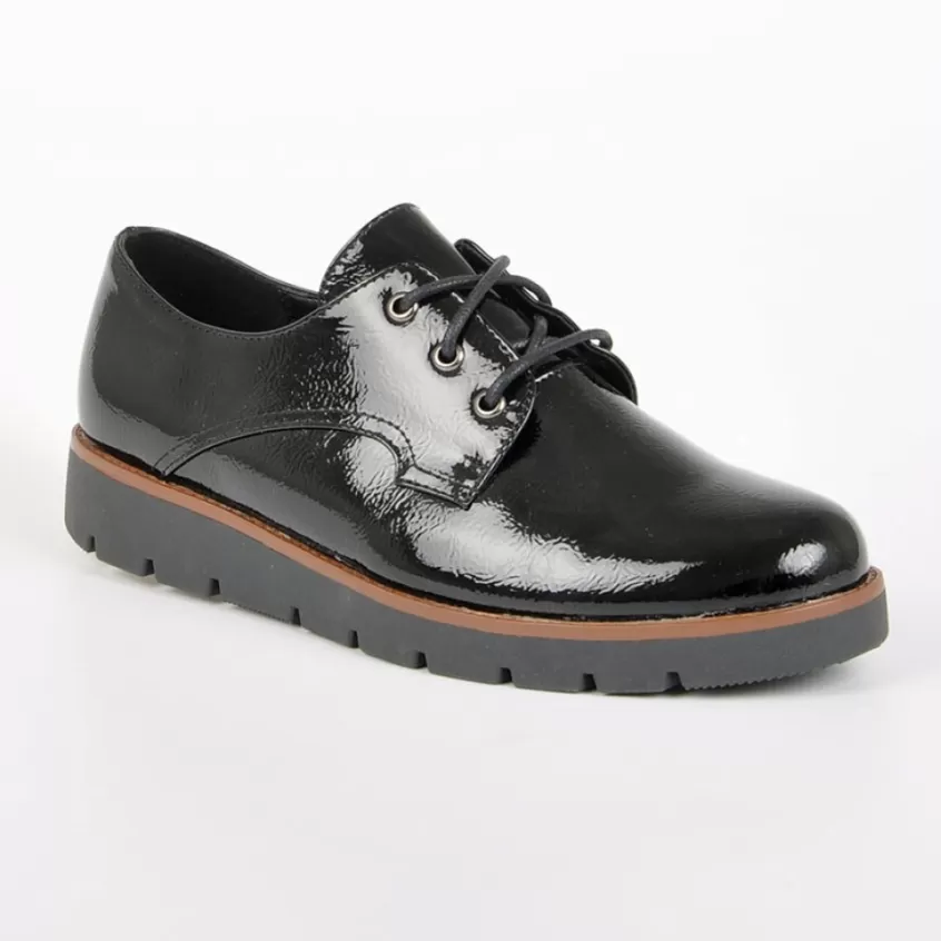 Chaussures Confort | SCALINA Derbies Vernis Noir