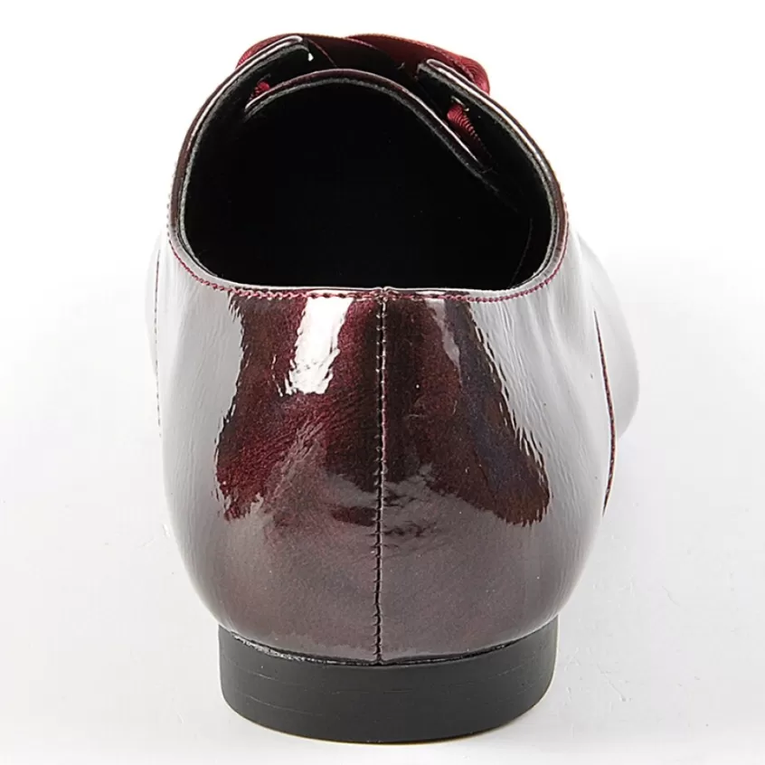 Derbies | ANA LUNA Derbies Vernis Avec Lacets Ruban Vernis Bordeaux