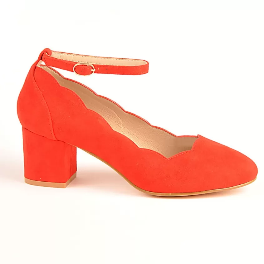 Escarpins | VICE VERSA Escarpins A Brides Rouge