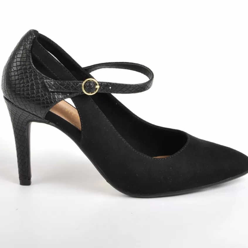 Escarpins | MASCARA Escarpins Ajoures Femme Noir A Brides