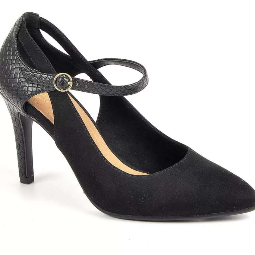 Escarpins | MASCARA Escarpins Ajoures Femme Noir A Brides